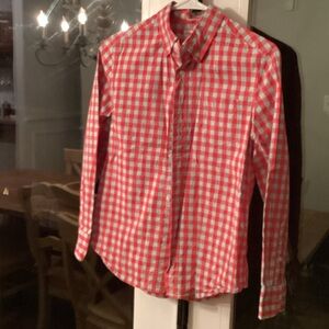 Crewcuts Red and White Plaid Kids Button Down Shirt